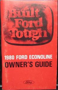 1980 Ford Econoline & Club Wagon Truck Owners Manual ORIGINAL