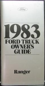 1983 Ford Ranger Truck Owners Manual ORIGINAL Operators Guide & Envelope