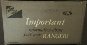 1983 Ford Ranger Truck Owners Manual ORIGINAL Operators Guide & Envelope