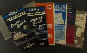 Original 1986 Ford Aerostar Van Owners Guide Manual Plus Extras