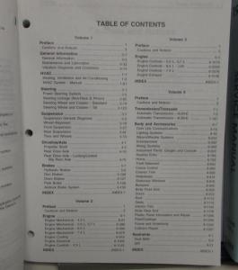 1999 Chevrolet GMC Dealer Service Shop Manual G Van Express Savana Vol 1&2 Only