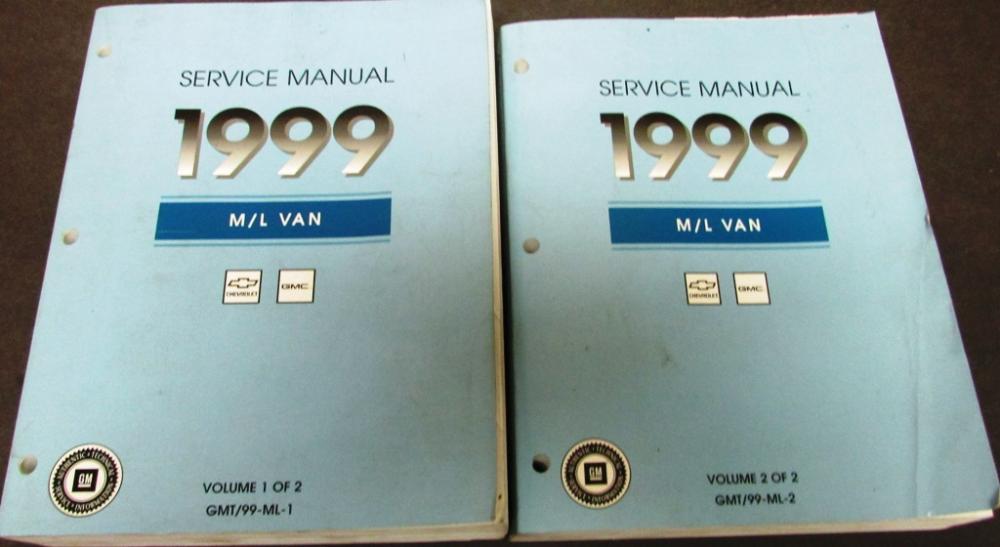 1999 Chevrolet GMC Dealer Service Shop Manual M/L Van Astro Safari Repair