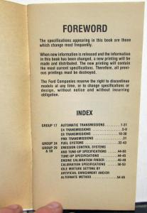 1977 Ford Truck Performance Specifications Handbook F100 and Up
