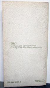 1977 Ford Truck Performance Specifications Handbook F100 and Up