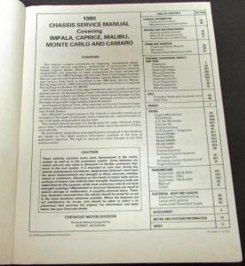 1980 GMC Truck Dealer Service Shop Manual Caballero Repair