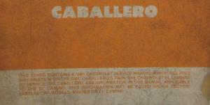 1981 GMC Truck Dealer Service Shop Manual Caballero Repair