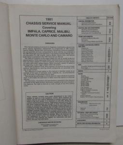 1981 GMC Truck Dealer Service Shop Manual Caballero Repair