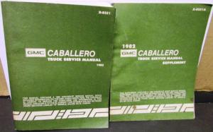 1982 GMC Truck Dealer Service Shop Manual Set Caballero Repair