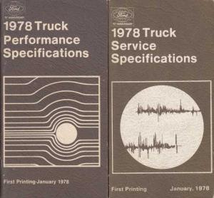 1978 Ford Truck Service & Performance Specifications Handbooks F100 & Up