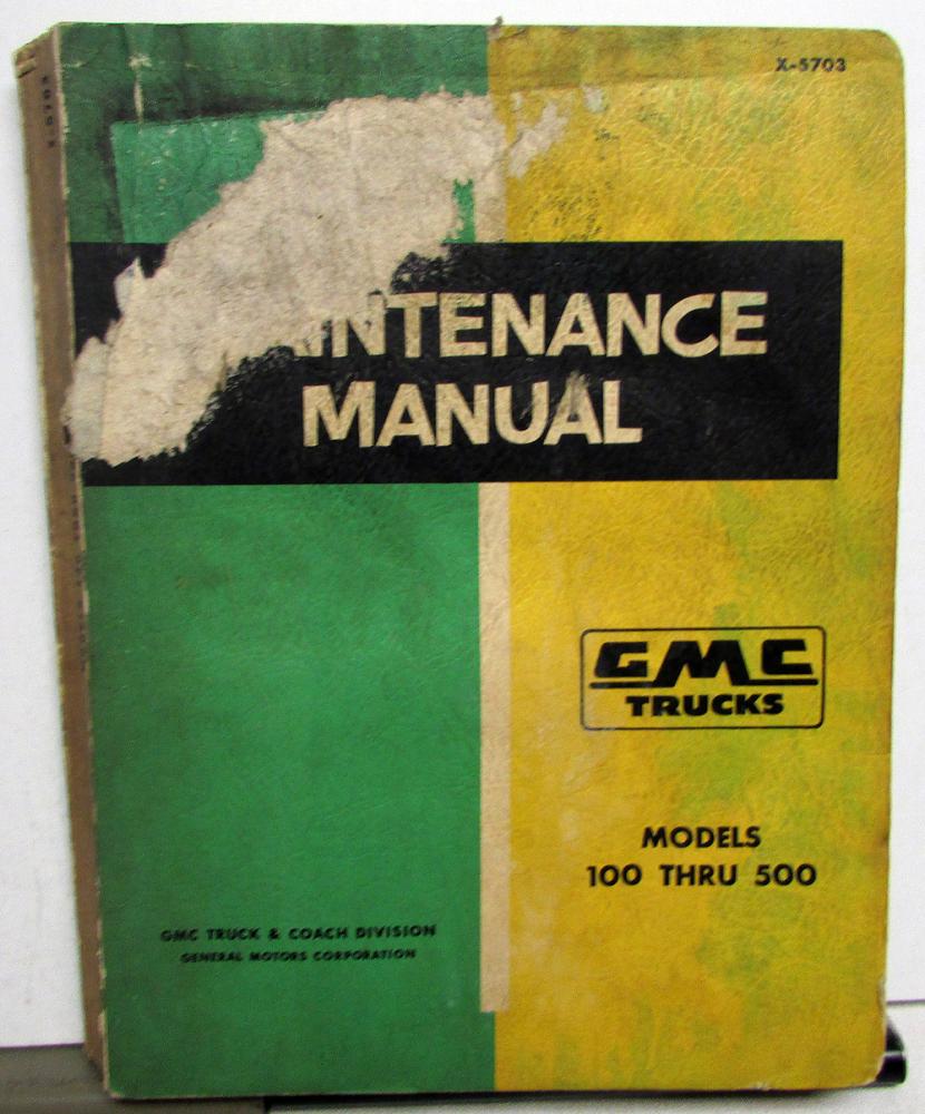 1957 GMC Truck Dealer Service Shop Manual Repair 100 - 500 Models