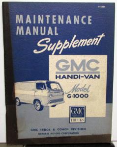 Original 1964 GMC Truck Dealer Service Manual Supplement Handi-Van G-1000