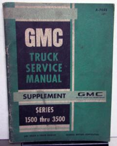 1970 GMC Truck Dealer Service Manual Supplement 1500-3500 Pickup C/K