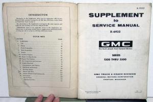 1970 GMC Truck Dealer Service Manual Supplement 1500-3500 Pickup C/K