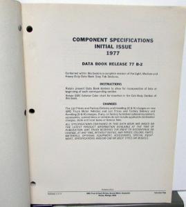 Original 1977 GMC Truck Dealer Sales Data Book 1500- 9500 Pickup H/D Specs