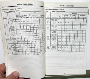 1989 Ford Truck Service Specs Bk 2 Econoline Wagon Bronco F150-350 F Super Duty
