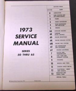 Original 1973 Chevrolet Dealer Truck Service Manual Medium Duty Series 50-65