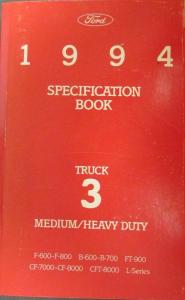 Original 1994 Ford Medium & Heavy Duty Truck Service Specification Book 3