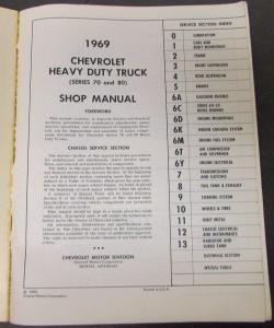 Original 1969 Chevrolet Dealer Truck Service Shop Manual Heavy Duty 70-80