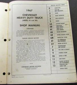 Original 1967 Chevrolet Dealer Truck Service Shop Manual Heavy Duty 70-80