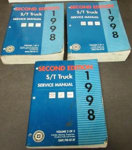 1998 Chevrolet GMC Olds Truck Dealer Service Shop Manual Set S/T Truck Repair