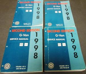 1998 Chevrolet GMC Truck Dealer Service Shop Manual Set G-Van Express Savana