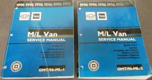 1996 Chevrolet GMC Truck Dealer Service Shop Manual Set M/L Van Astro Safari