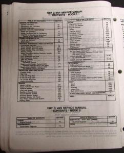 1997 Chevrolet GMC Truck Dealer Service Shop Manual Set G Van Savana Express