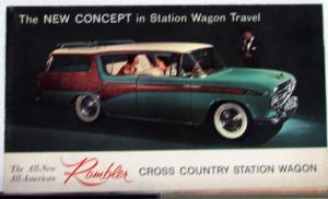 1956 AMC Rambler Cross Country Station Wagon Sales Brochure FOLDER Original
