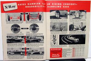 1957 AMC Rambler X-Ray Comparisons and Facts Cross Country Sales Brochure