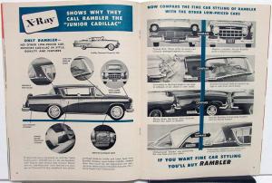 1957 AMC Rambler X-Ray Comparisons and Facts Cross Country Sales Brochure