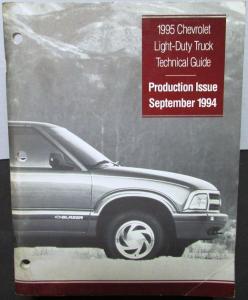 1995 Chevrolet Light-Duty Truck Dealer Technical Guide Data Book Blazer Pickup