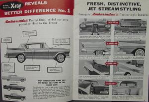 1958 AMC American Motors Ambassador X-Ray Medium Priced Cars Sales Brochure ORIG