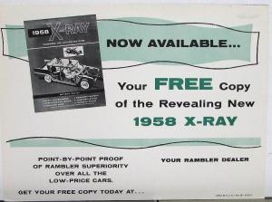 1958 AMC American Motors Rambler American Mailer Sales Brochure ORIGINAL