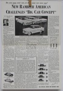 1958 AMC American Motors Rambler American Mailer Sales Brochure ORIGINAL