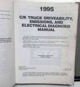 1995 Chevrolet GMC Dealer Service Shop Manual Set C/K Truck Pickup Repair
