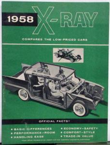 1958 AMC Rambler XRay Low Priced Car Comparison Ford Chev Plymouth Sale Brochure