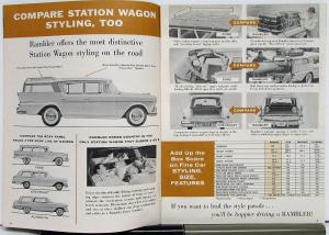 1958 AMC Rambler XRay Low Priced Car Comparison Ford Chev Plymouth Sale Brochure