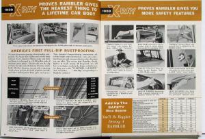 1958 AMC Rambler XRay Low Priced Car Comparison Ford Chev Plymouth Sale Brochure