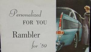 1959 Rambler American Motors AMC Pocket Size Color Sales Brochure