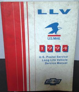 1994 Chevrolet LLV US Postal Service Long Life Dealer Service Shop Manual