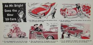 1959 AMC Rambler Mr Bright New Car Card In Comic Strip Style Sales Card