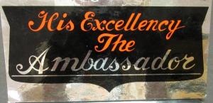 Vintage American Motors His Excellency The Ambassador Decal Sticker Original
