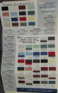 1960 AMC American Motors ALL Ramblers Colors Sales Brochure Mailer Original