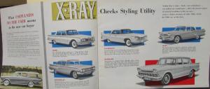 1960  AMC X-Ray Standard Size Cars Vs Rambler Sales Brochure Original