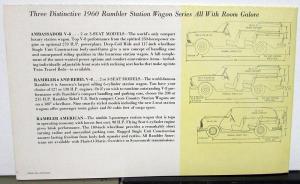 1960 American Motors Rambler Cross Country Station Wagon Sales Brochure Original