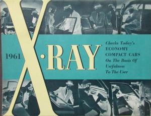 1961 AMC X-Ray Economy Compact Cars Vs Rambler American Sales Brochure Original