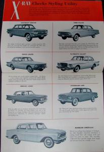 1961 AMC X-Ray Economy Compact Cars Vs Rambler American Sales Brochure Original