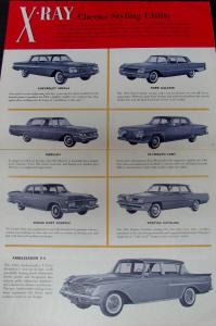 1961 AMC X-Ray Luxury Low Priced Cars Vs Rambler Ambassador Sales Brochure