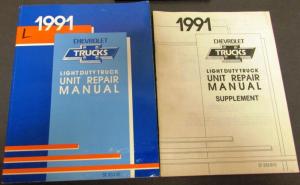 1991 Chevrolet Truck Dealer Unit Repair Service Shop Manual Light Duty Pickup