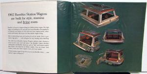1962 AMC Rambler Station Wagon Classic Ambassador American Sales Brochure ORIG
